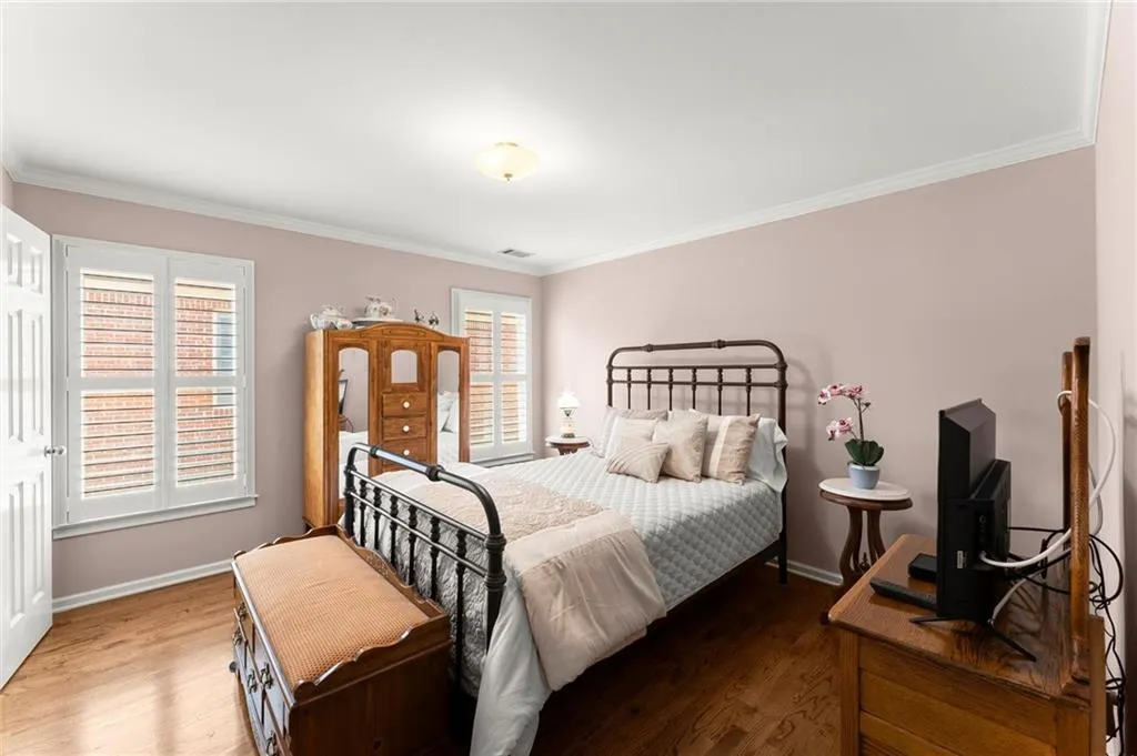 One of two secondary bedrooms upstairs