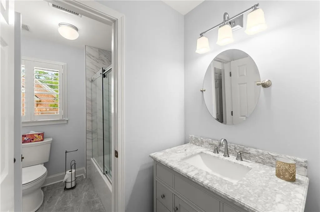 Vanity in secondary bathroom.