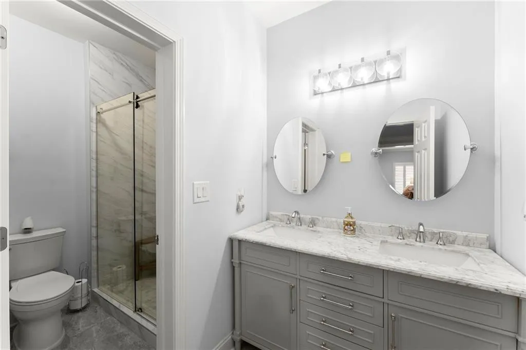 Newly updated bathroom in basement