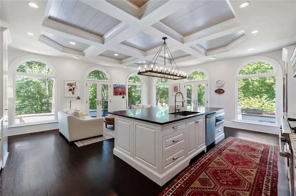 Coffered Ceiling Designer Kitchen