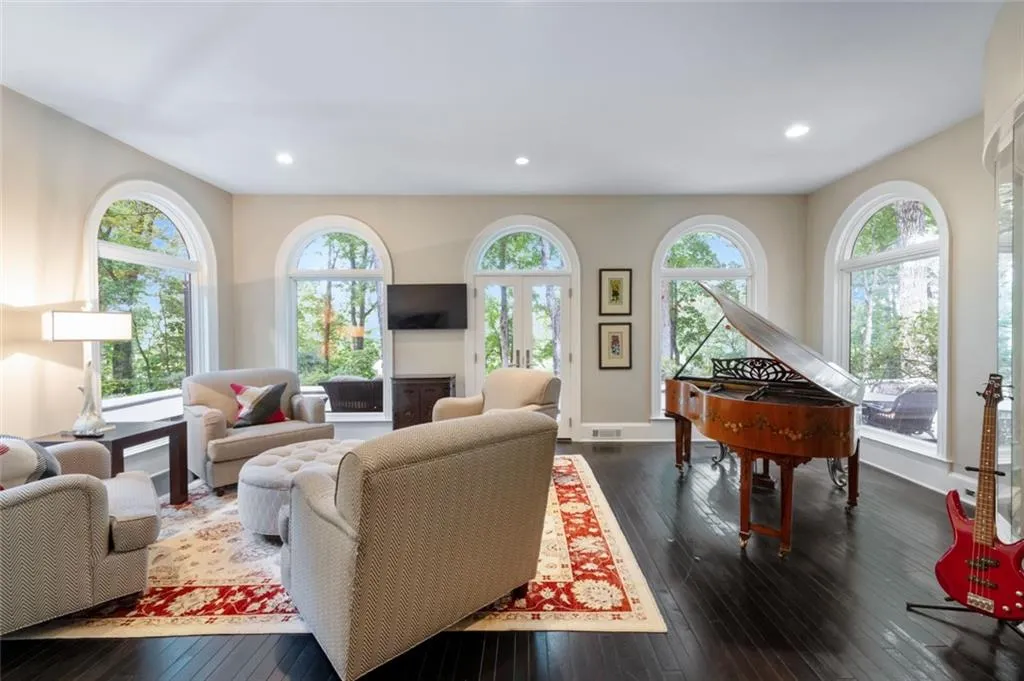 Music/Entertainment Room with River Views