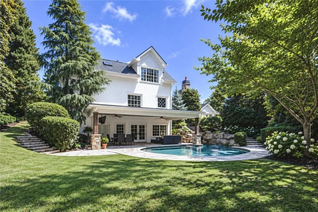 White exterior with multiple windows