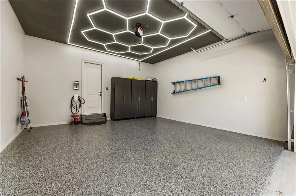 Garage with baseboards