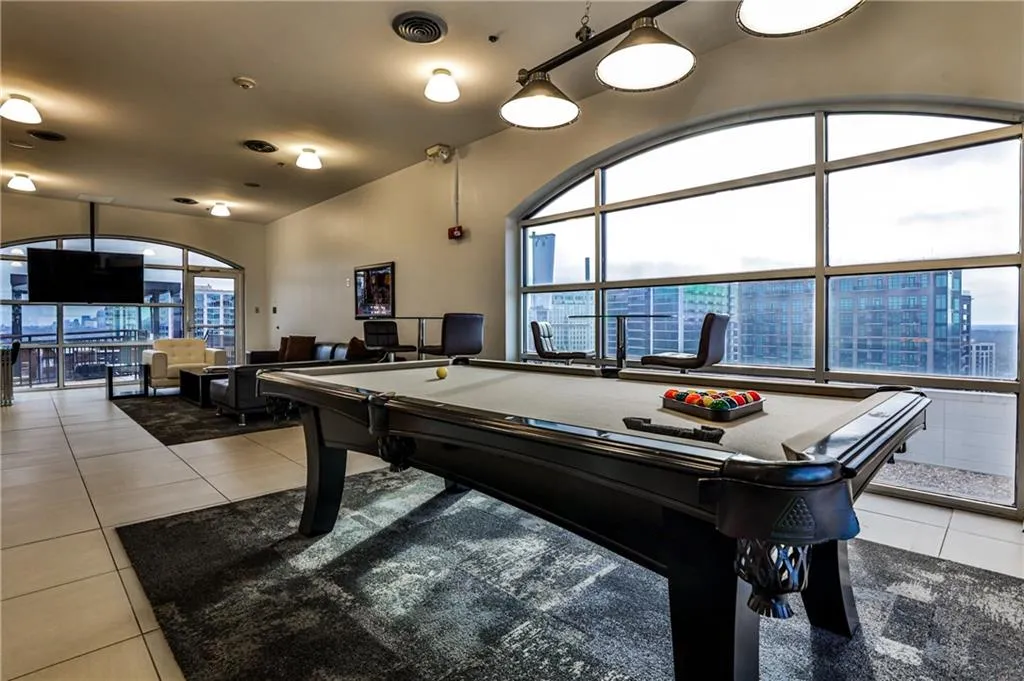 Rooftop entertainment area
