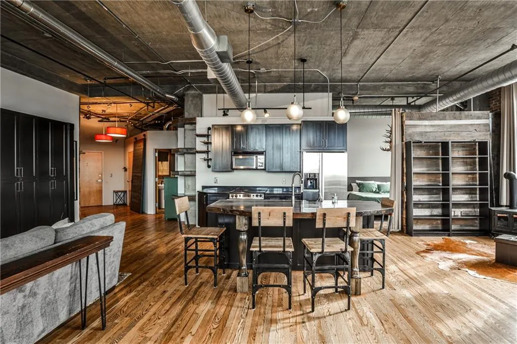 Kitchen with island seating for 4
