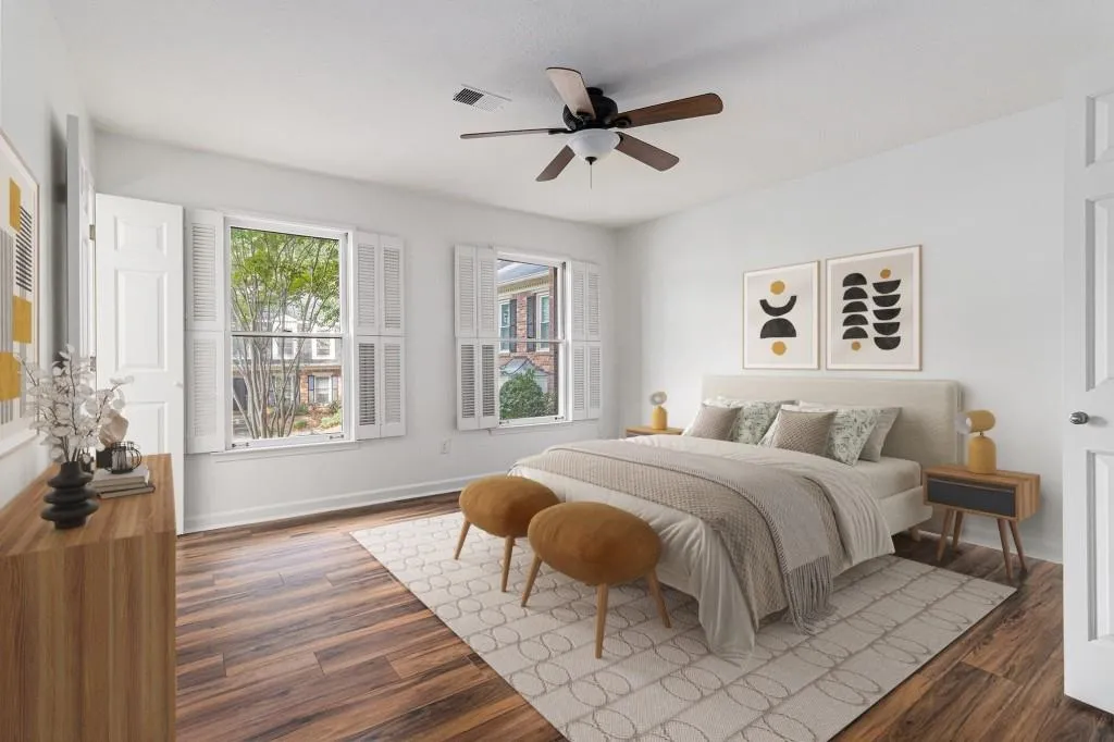 Primary Bedroom With Three Closets & A Private Ensuite Bathroom