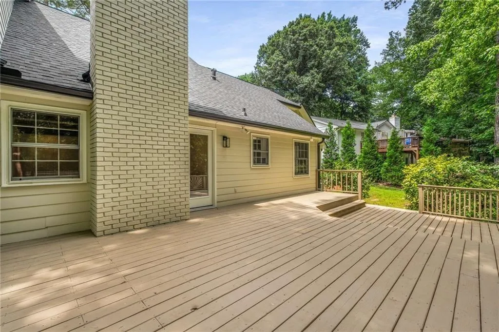 View of wooden deck