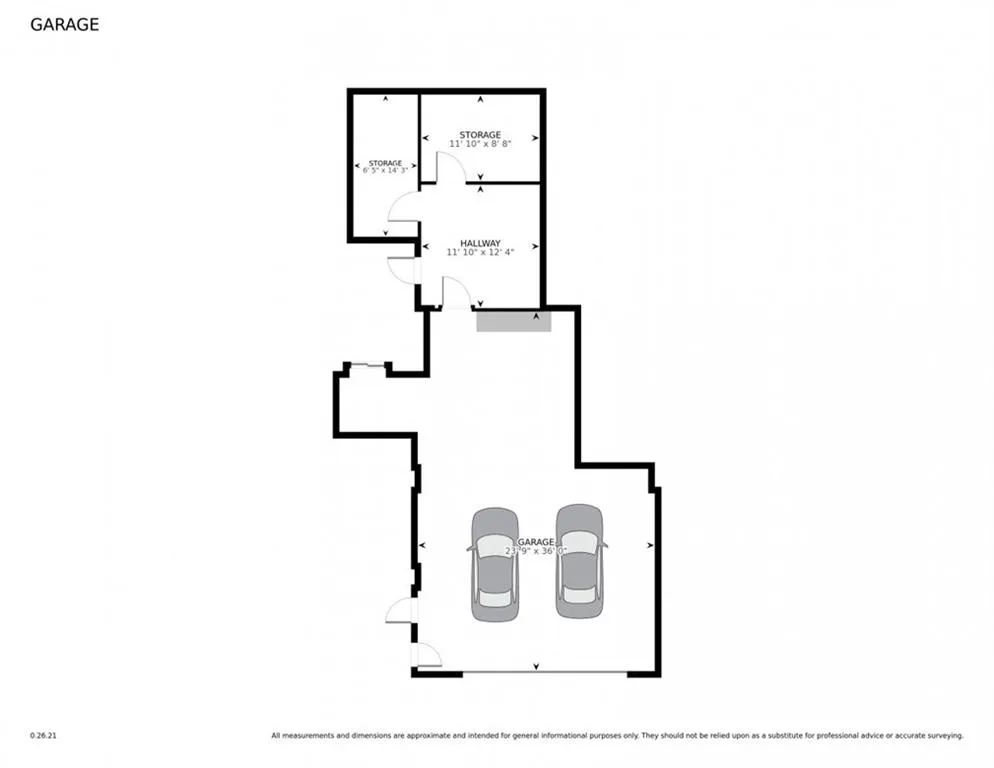 View of property garage floor plan