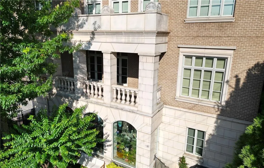 View of covered balcony