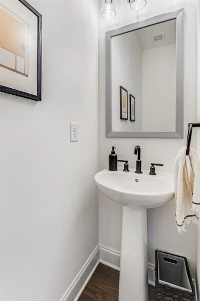 Main level powder room.