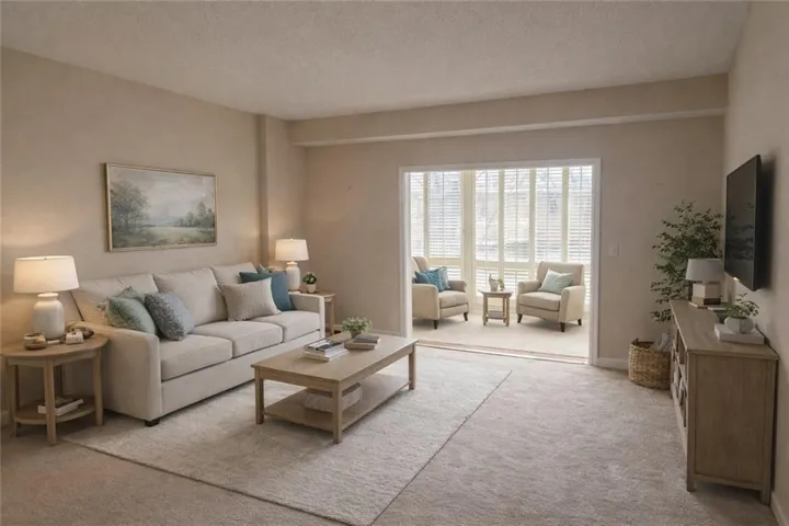 Virtual Staging - Living Room & Sunroom