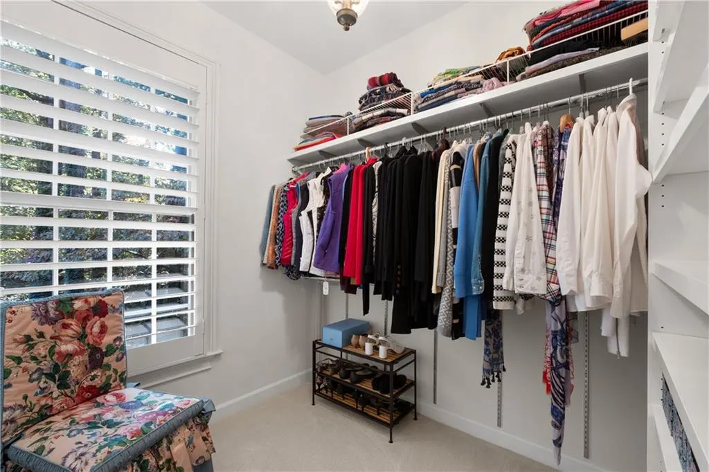 Double closets in the primary bedroom on the main Double closets in the primary bedroom on the main