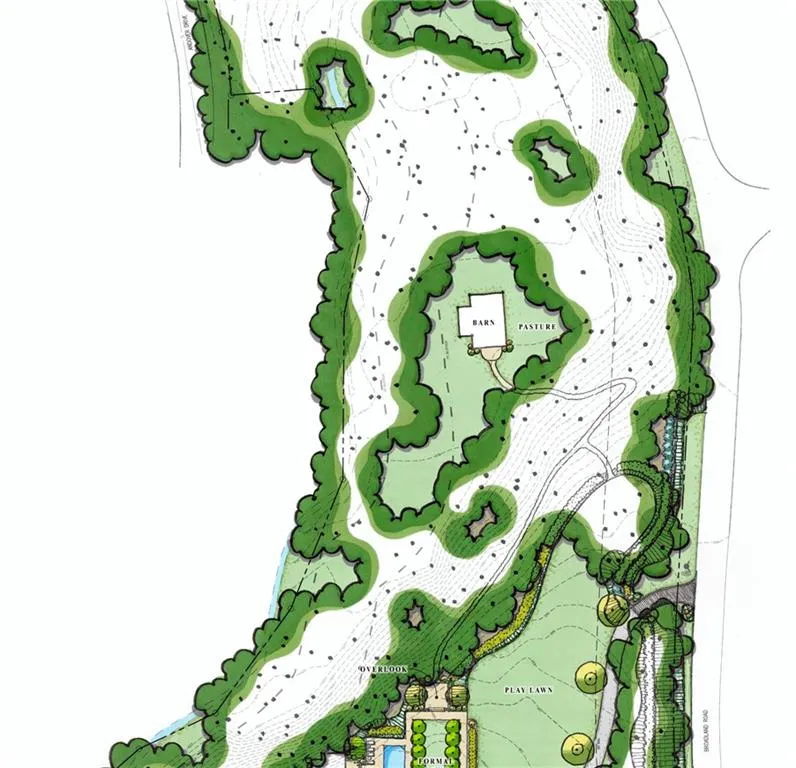 a partial view of the lower pasture that the home will overlook