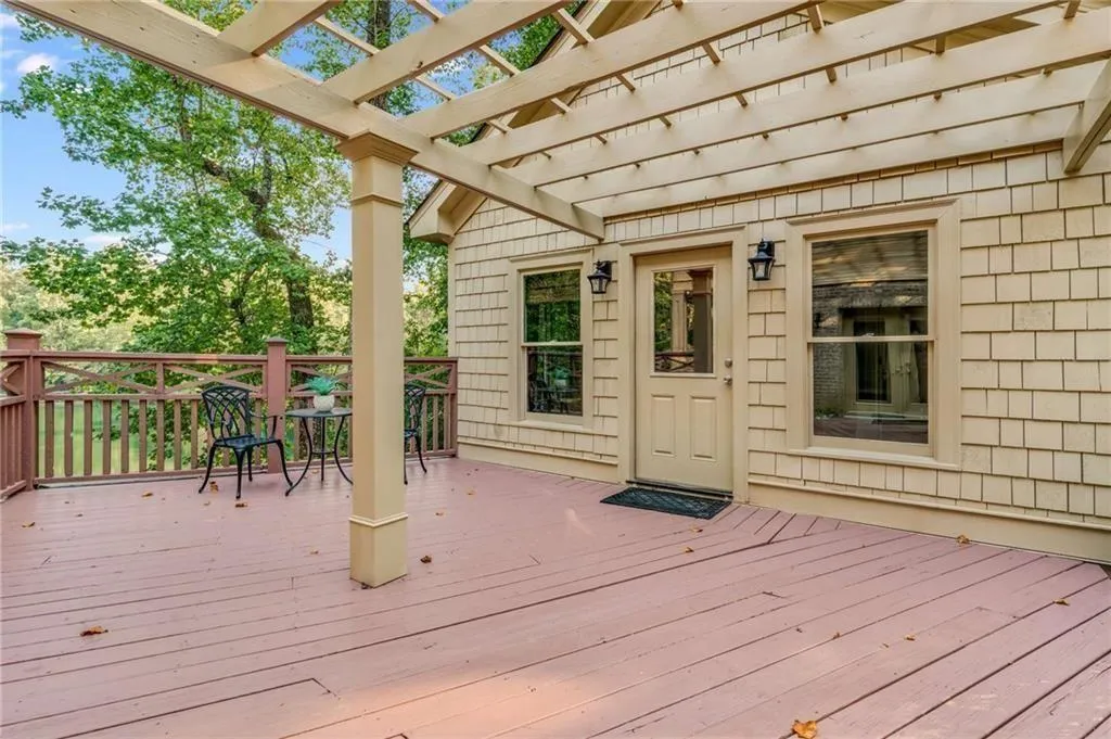 Leading to the Guest/Pool house...with great views of the lake!