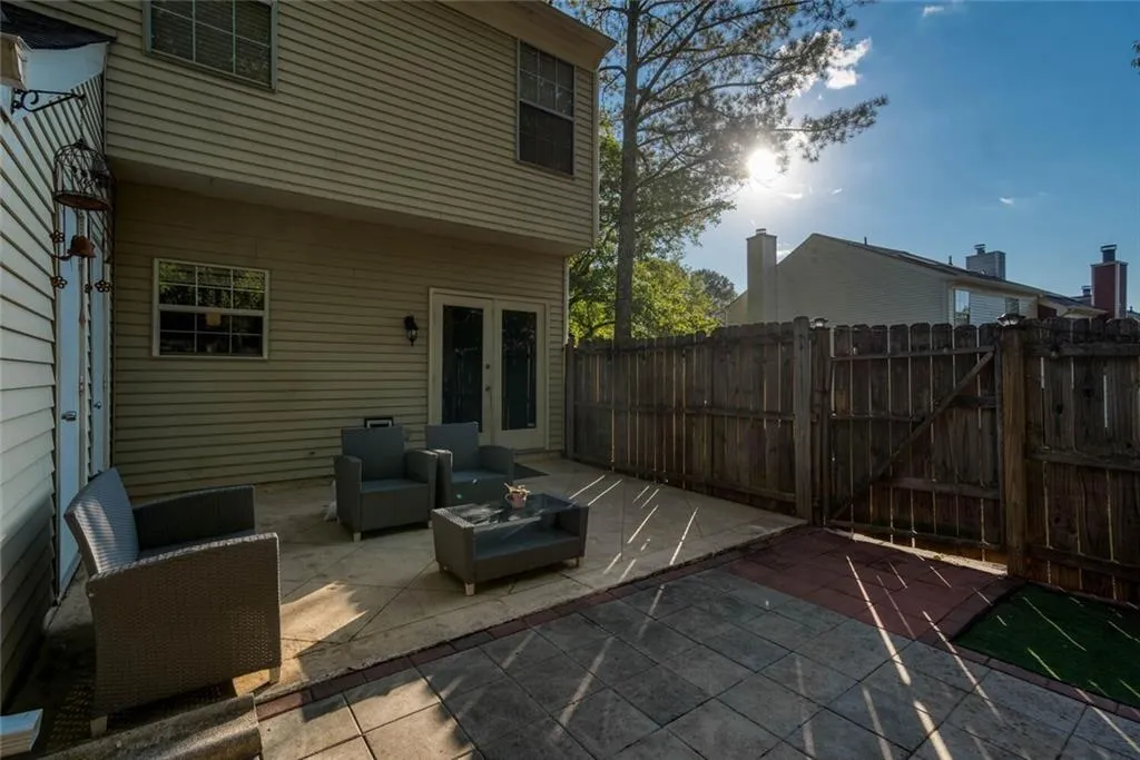 View of patio / terrace with an outdoor hangout area and french doors