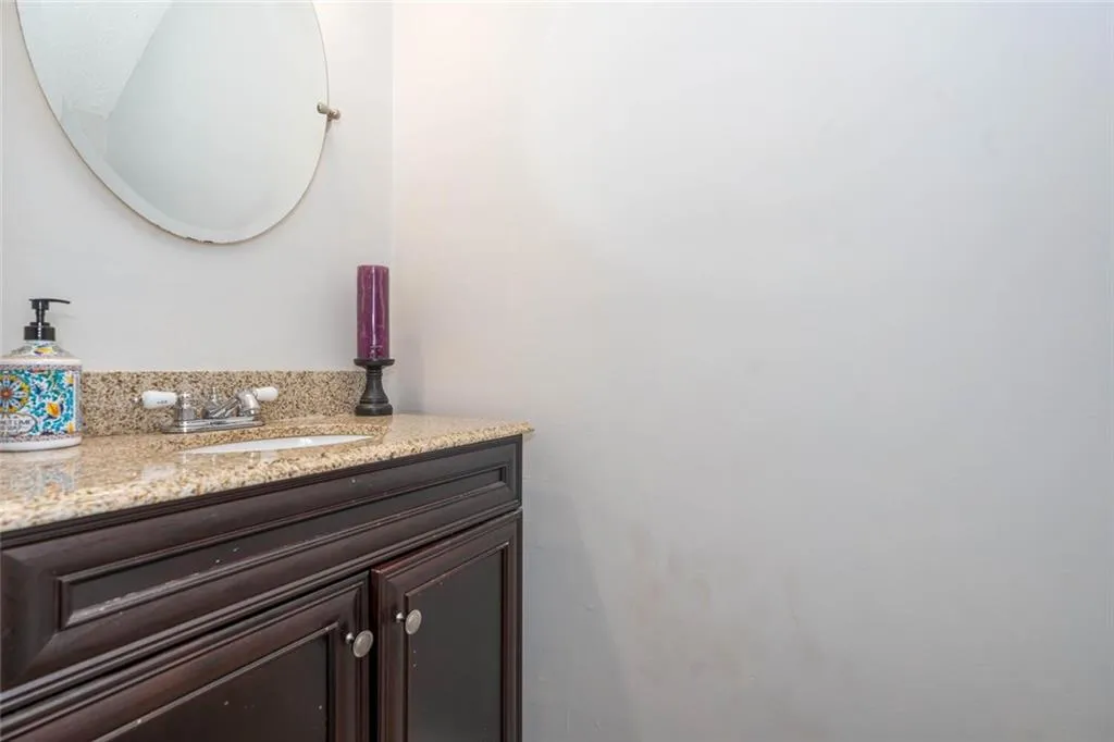 Bathroom featuring vanity