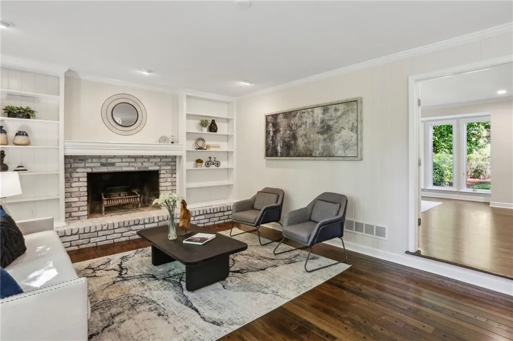 Another view of Family room showing easy flow to Living room and front of the home.