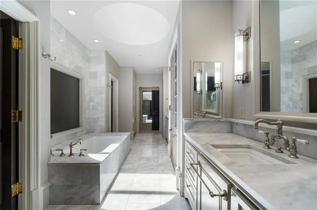 Large updated primary bathroom.