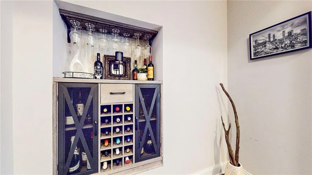 lower level built-in, custom wine area