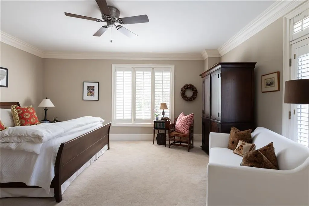 Primary bedroom and sitting area