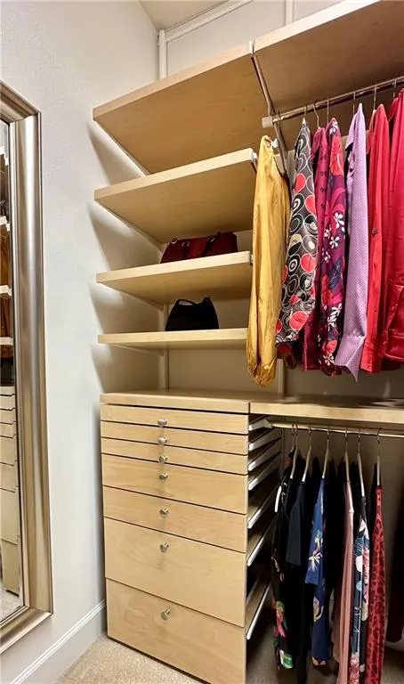Built In Drawers in Closet.