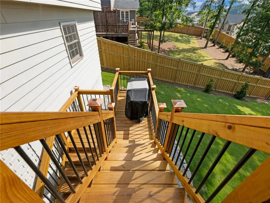 Deck with a lawn