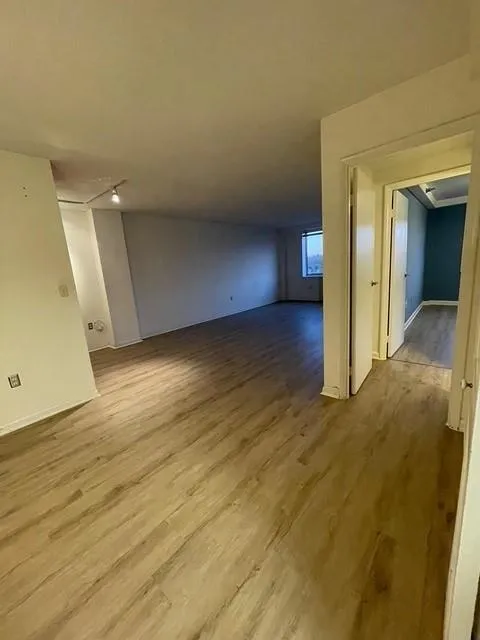 Additional living space with light wood-type flooring