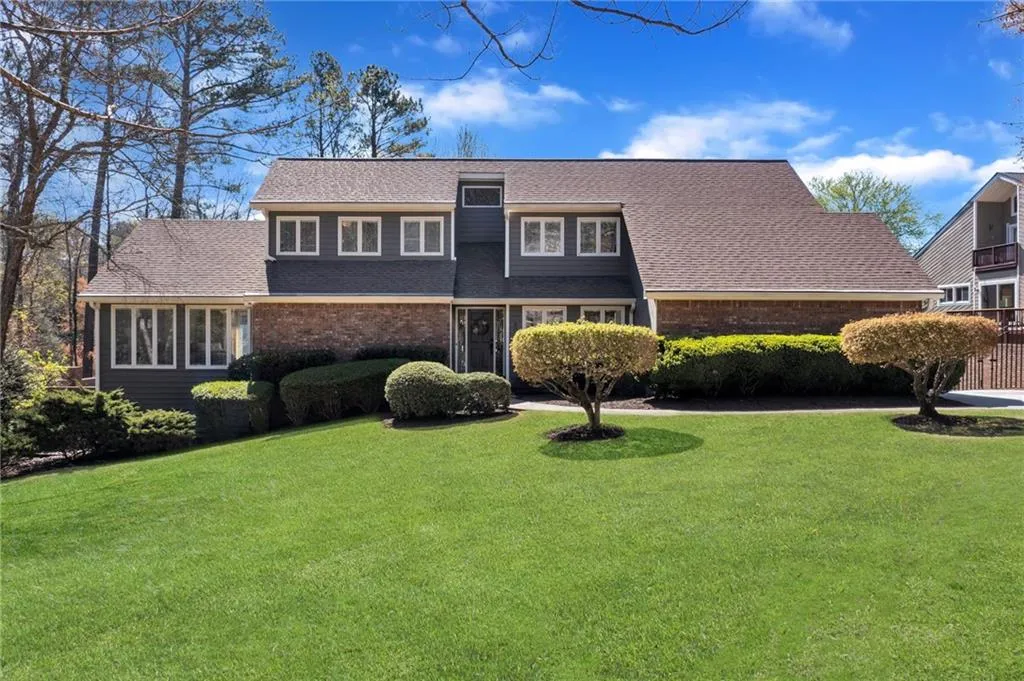 View of front of home with a front yard