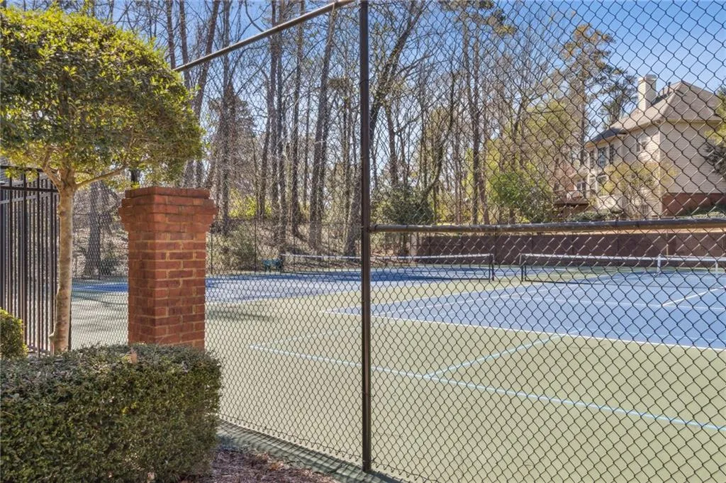 View of tennis court
