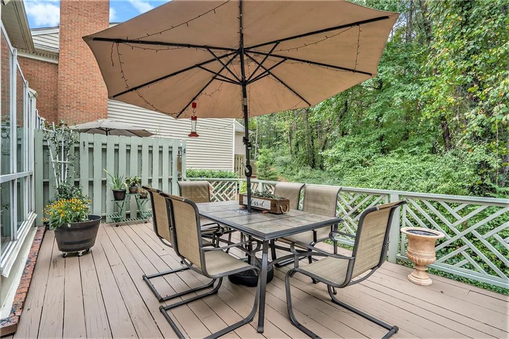 Table, chairs, and awning included