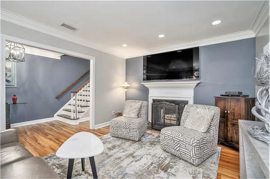 Family room comes complete with 65