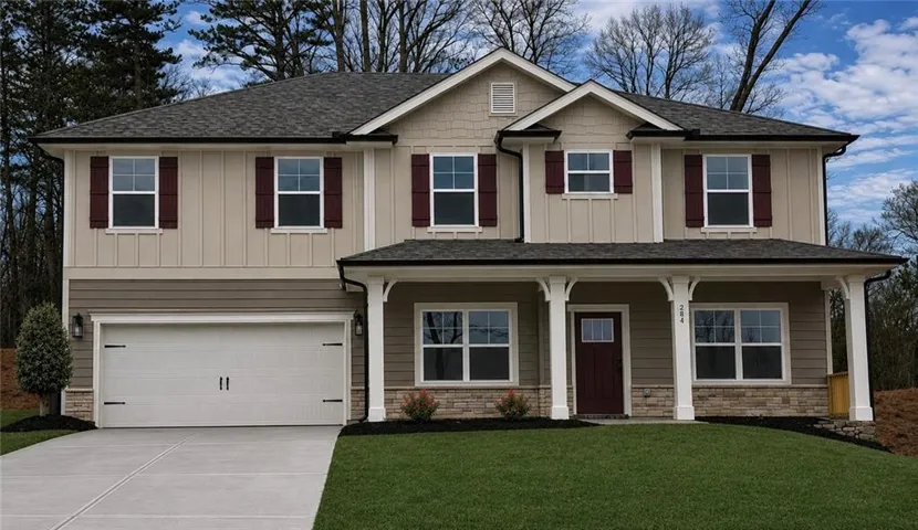 This  picture is a illustration only, the actual color of the home will be "Sherwin Williams Foothills" which is light brown.