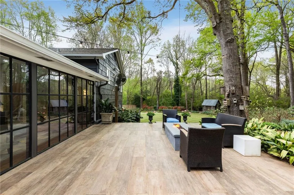 View of wooden terrace