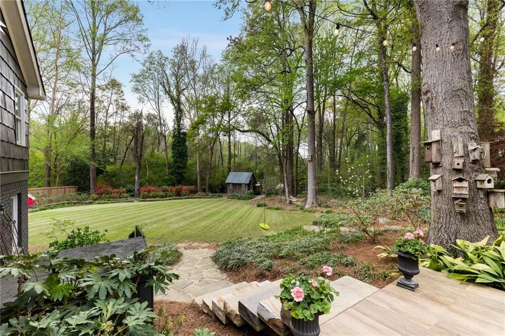 View of yard from patio