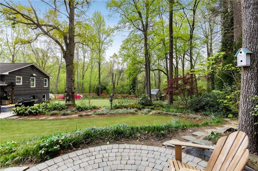 View of side yard from back of house