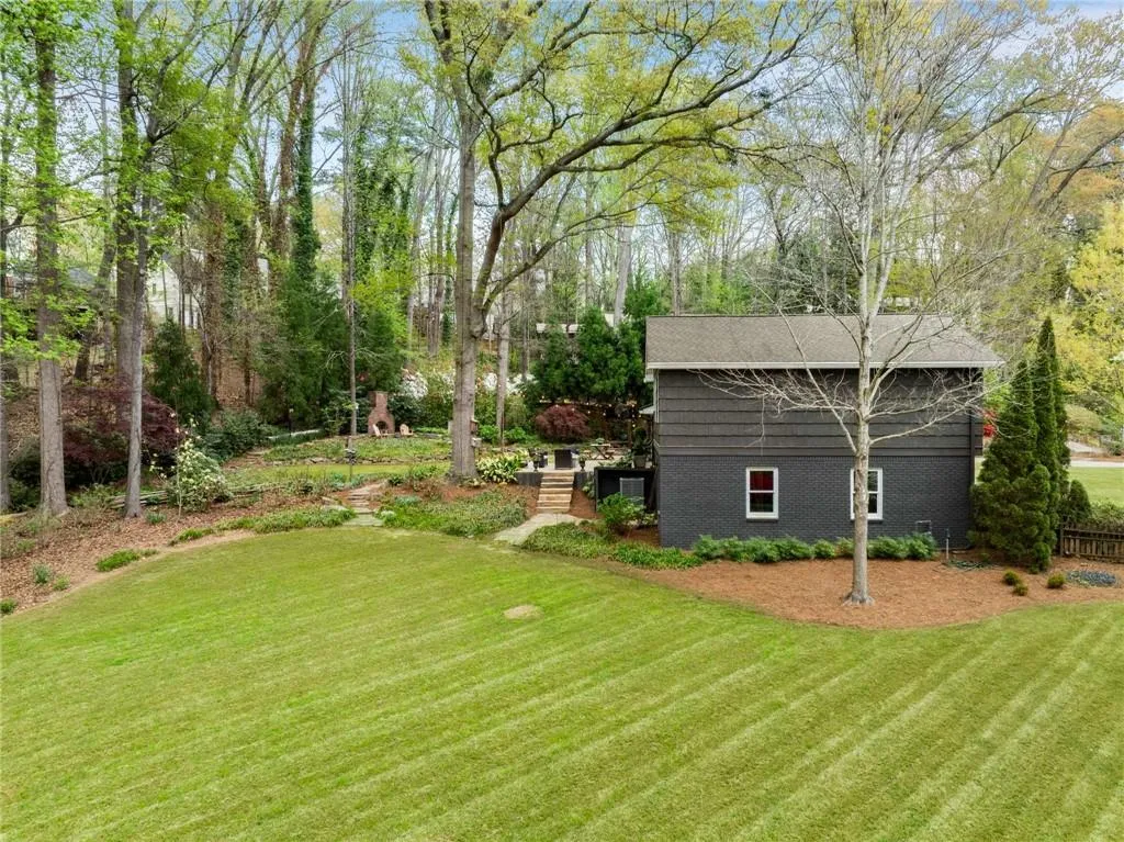 Arial view of side yard