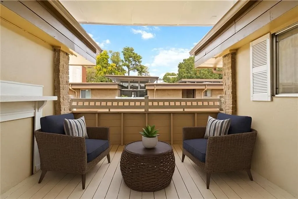 View of wooden deck