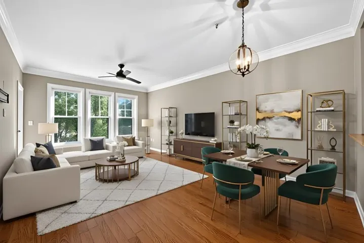 Open Concept Living & Dining *virtually staged