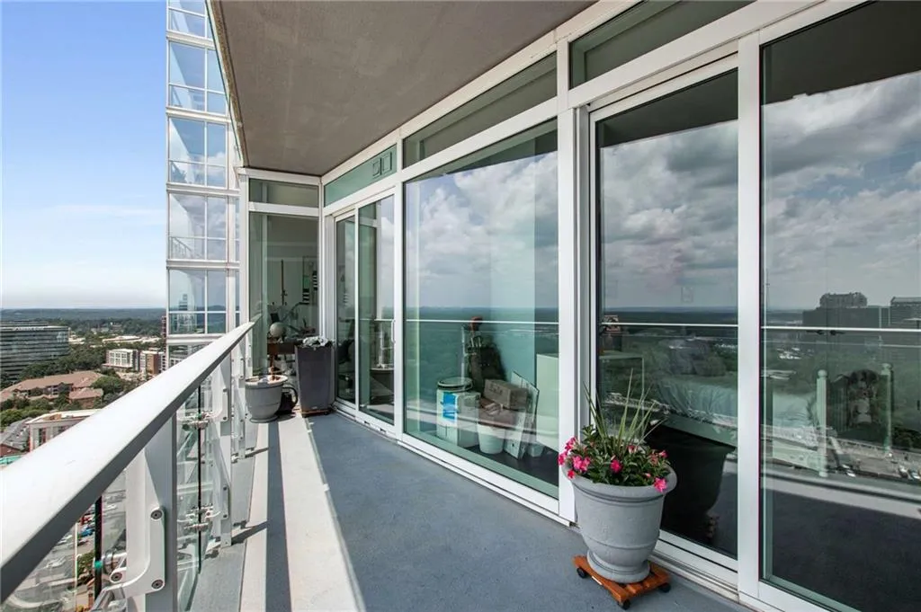 Balcony with a city view