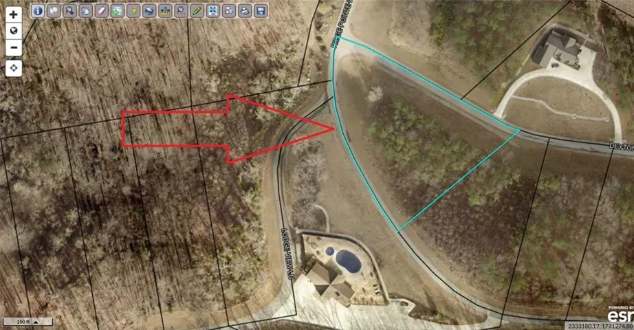 Map of property location featuring property parcel outlined