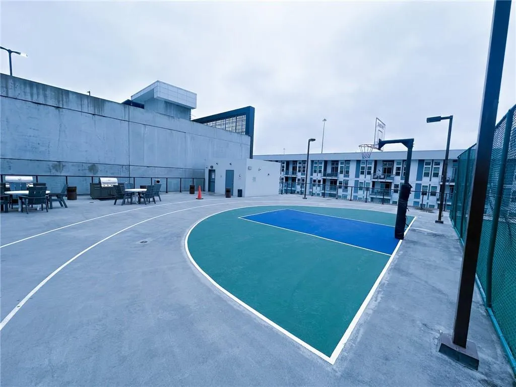 View of basketball court with community basketball court
