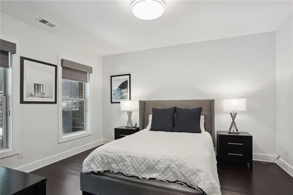 Terrace level Bedroom with an ensuite bathroom.