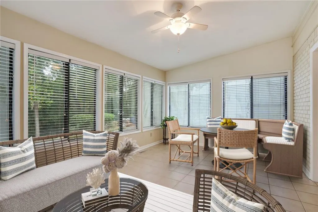 Virtually Staged Sun Room - just off the kitchen