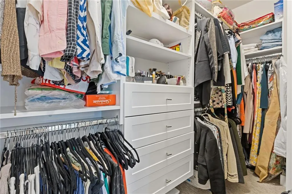 View of walk in closet