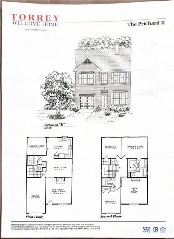 Original Builder's Floor Plan showing 3 bedrooms