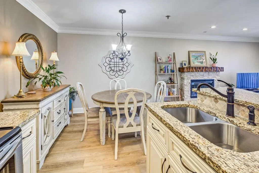 Open to dining and fireside living