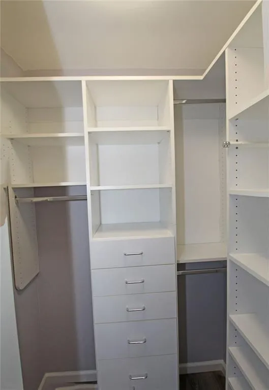 Closets to die for with builtin shelving