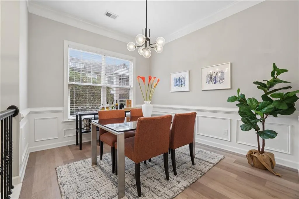Large separate dining area.