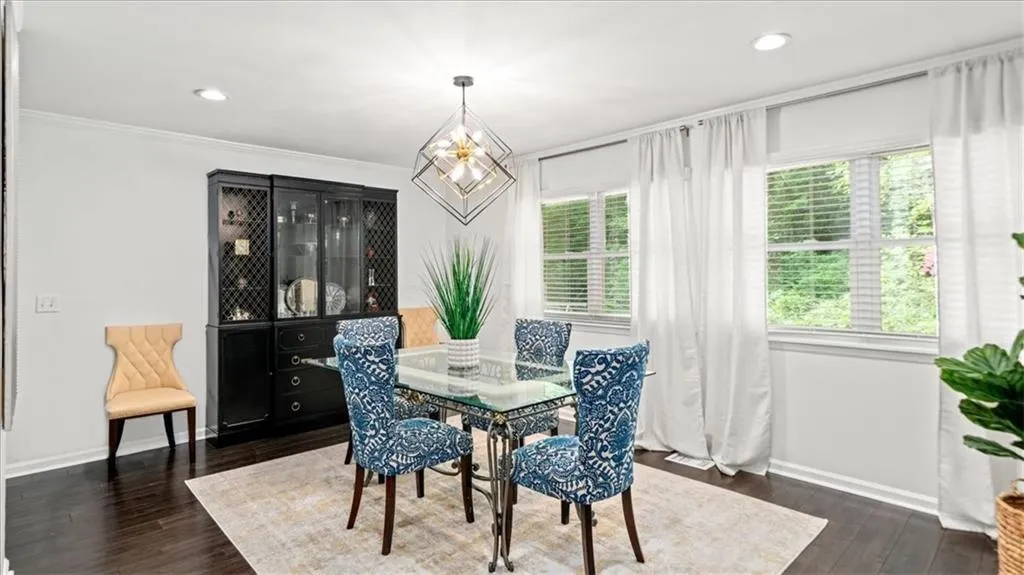 Beautiful light fixtures throughout.