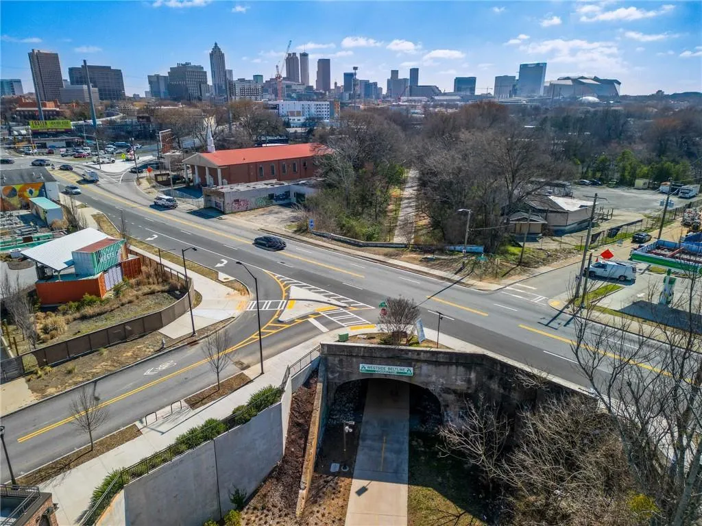 Bird's eye view of skyline